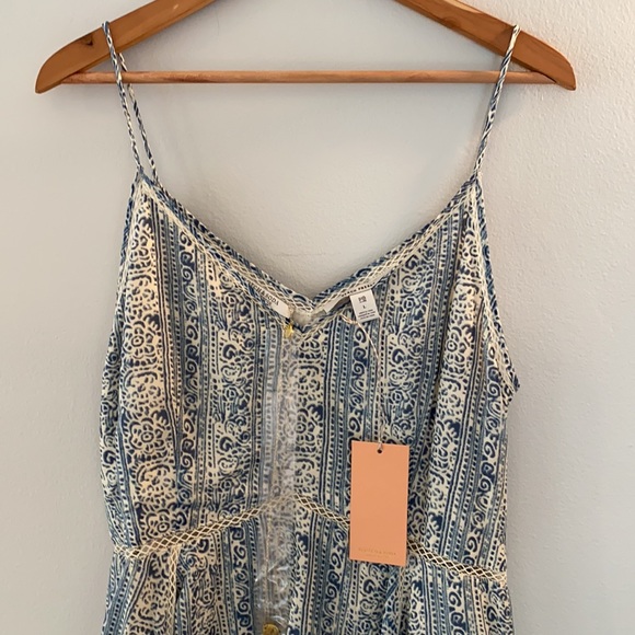 NWT Scotch & Soda Beach Freaks Strappy Flare Cotton/Silk Mini Dress Lace Large - Picture 2 of 16